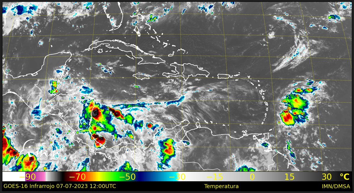 Onda Tropical No. 17 se debilitó y provocará lluvias en partes costeras del Pacífico Central y Sur del país