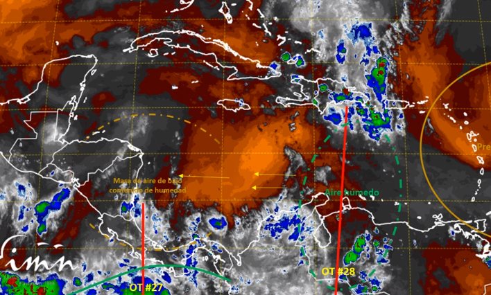 Onda Tropical No. 28 provocará condiciones inestables durante el fin de semana largo
