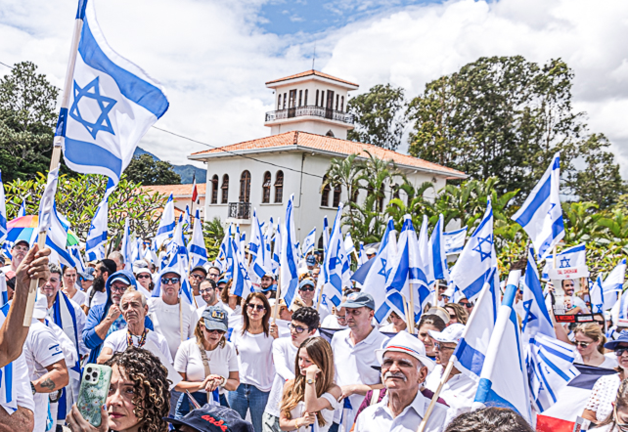 Grupo de ticos realizó concentración en San José en apoyo a Israel y condenando terrorismo de Hamás