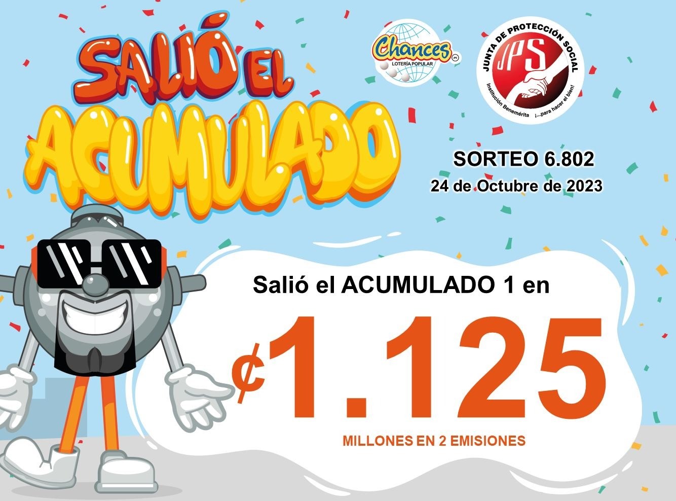 JPS confirma que aún no retiran premio del acumulado de ¢1.125 millones