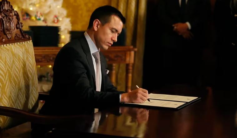 Daniel Noboa nombró gran cantidad de jóvenes y mujeres para su gabinete de gobierno en Ecuador