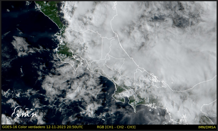 IMN prevé nubosidad y lluvias para inicio de semana: Zona Norte y Caribe tendrán tormentas eléctricas