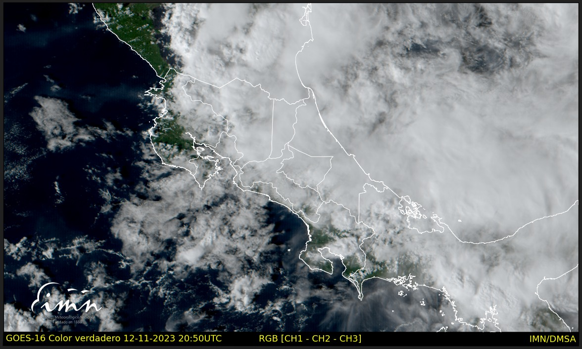 IMN prevé nubosidad y lluvias para inicio de semana: Zona Norte y Caribe tendrán tormentas eléctricas
