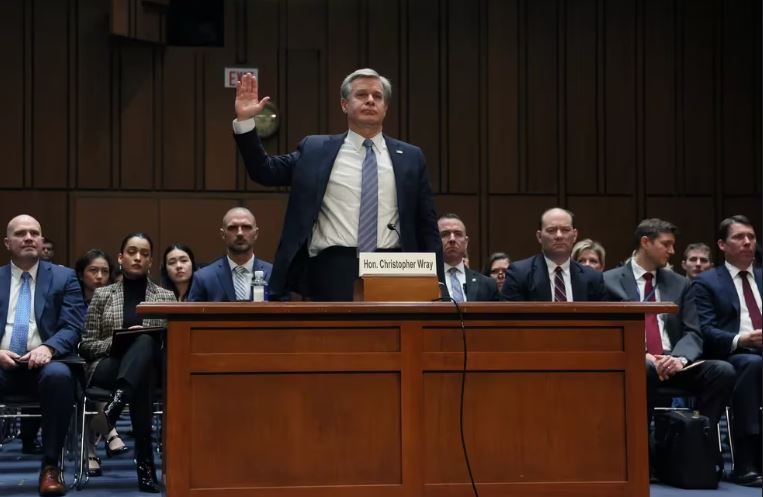 El director del FBI dijo que las alertas antiterroristas están en su punto más alto desde los atentados del 7 de octubre