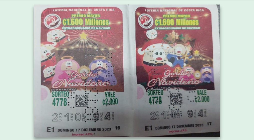 Sancarleña y porteño ya cambiaron fracciones del Gordo Navideño: Se han entregado ₡800 millones