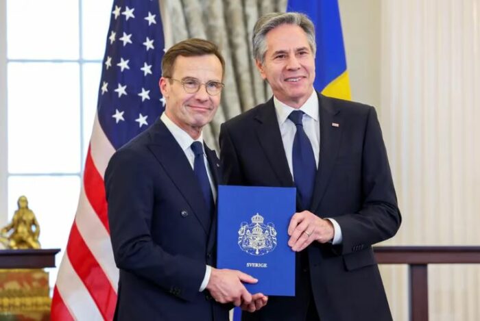Antony Blinken celebró el ingreso de Suecia a la OTAN y dijo que es una muestra de la “debacle en la estrategia” de Rusia