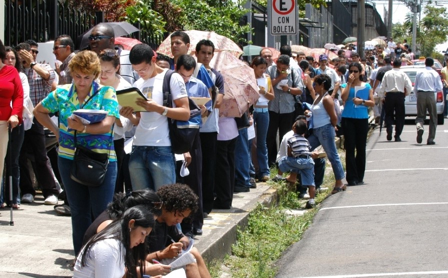 6 de cada 10 desempleados en Costa Rica tienen entre 15 y 34 años