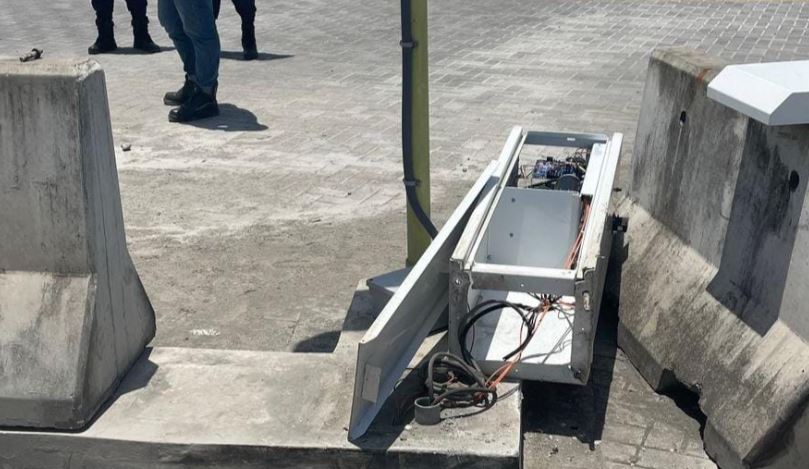 Detienen a sujeto que impactó escáner en APM Terminals y lo dejó momentáneamente inoperable