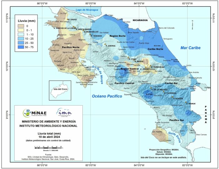 IMN pide mantener vigilancia en Limón y Ruta 32 pese a disminución en las lluvias