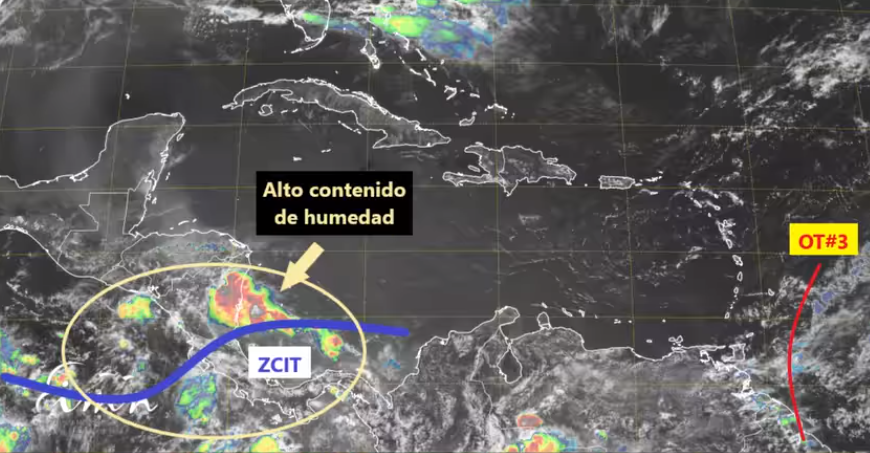 Onda Tropical No. 3 tendría influencia sobre el país a inicios de la próxima semana