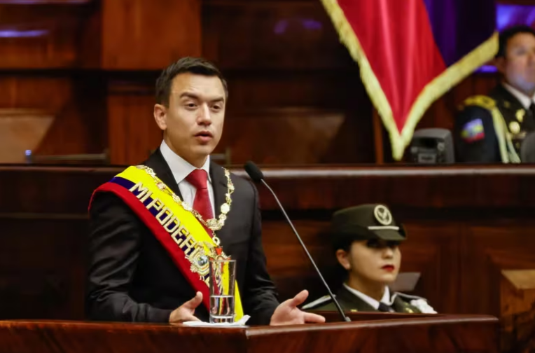 Daniel Noboa dijo que en Ecuador “hubo un intento de golpe de Estado” y que “no había espacio para la tibieza”