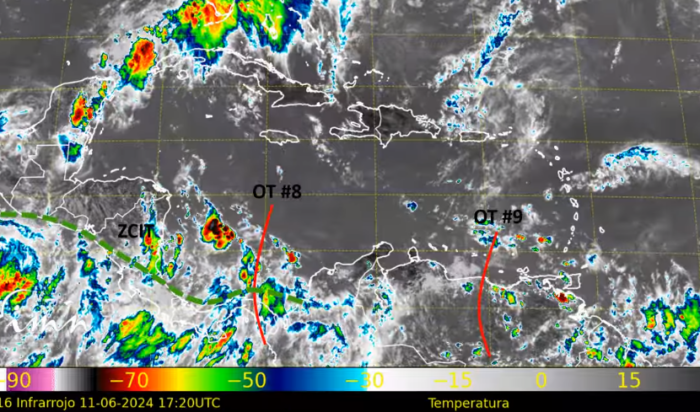 Onda Tropical No. 8 llegaría al país este miércoles con aumento en las lluvias