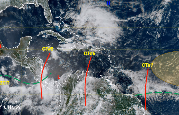 IMN espera el paso de dos nuevas ondas tropicales para este jueves y el fin de semana