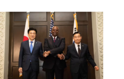 Estados Unidos, Japón y Corea del Sur condenaron el pacto militar entre Putin y Kim Jong-un