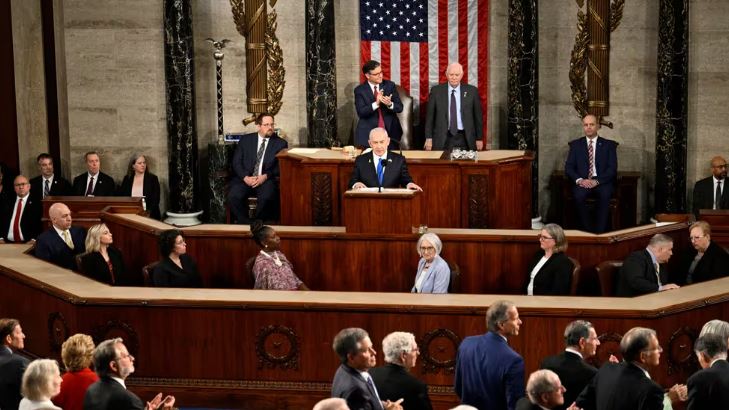 Ante el Congreso de Estados Unidos, Netanyahu dijo que la guerra en Medio Oriente “es una lucha entre civilización y barbarie”
