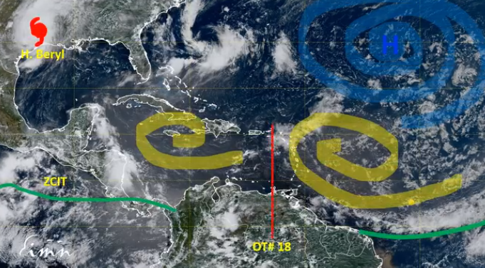 IMN prevé afectación por polvo de Sahara y de la Onda Tropical No. 18 para esta semana