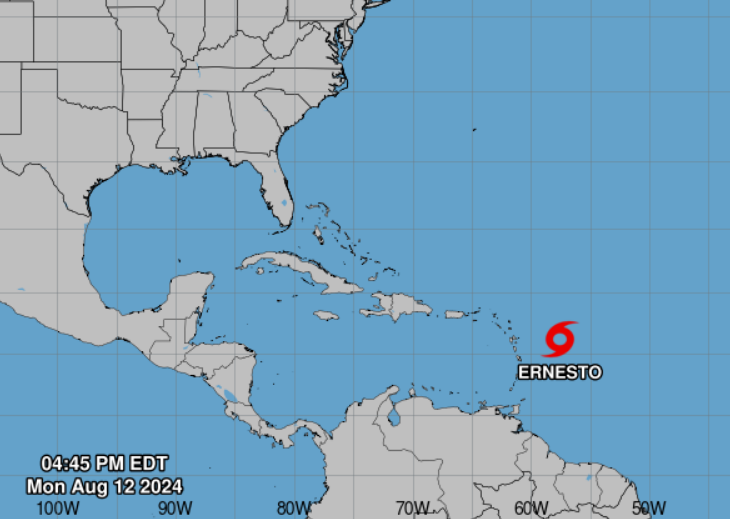 Se forma la tormenta tropical Ernesto y amenaza a Puerto Rico y las Islas Vírgenes