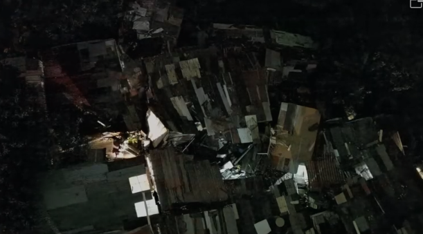 CNE trasladó a 38 personas a un albergue tras el colapso de viviendas por lluvias en Guararí de Heredia