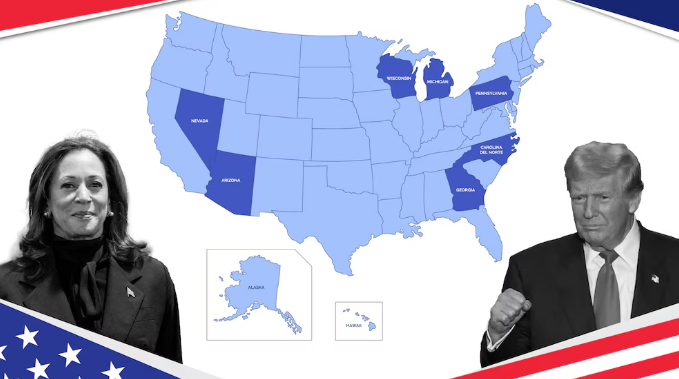 Elecciones en Estados Unidos 2024: los 7 “swing states” que serán la clave en los comicios