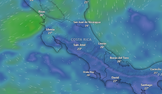 IMN prevé descenso de hasta 4 grados en las temperaturas por impacto de Frente Frío
