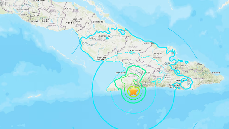 Un fuerte terremoto de magnitud 5,9 se registró en la costa sur de Cuba