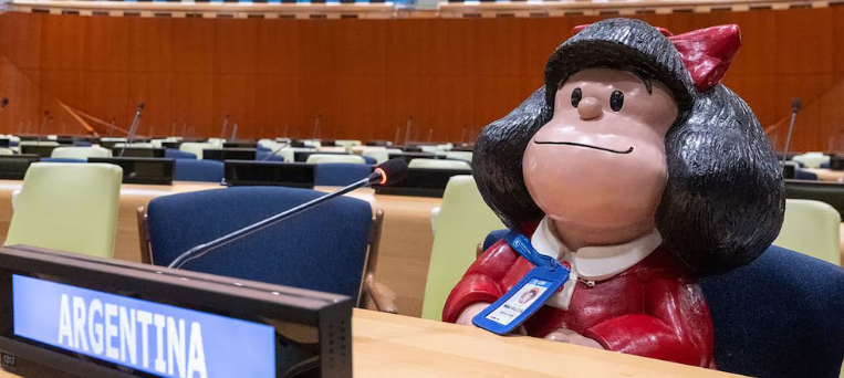 Mafalda conquista Nueva York: llegó a la ONU y participó de los Emmy
