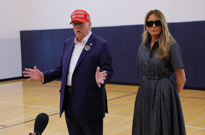 Donald Trump votó en Palm Beach y cuestionó las posibles demoras en el conteo