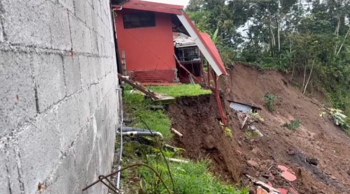 CNE confirma que viviendas afectadas el fin de semana por deslizamiento en Turrialba son inhabitables