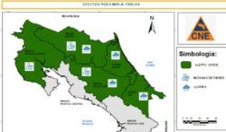 CNE emite alerta verde en Zona Norte, Pacífico Norte, Caribe y Valle Central por influencia de Empuje Frío #6