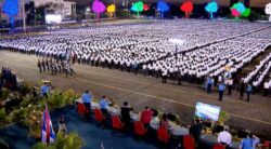 Con 30.000 civiles encapuchados, Nicaragua presentó la “policía voluntaria” en un acto presidido por Ortega y Murillo
