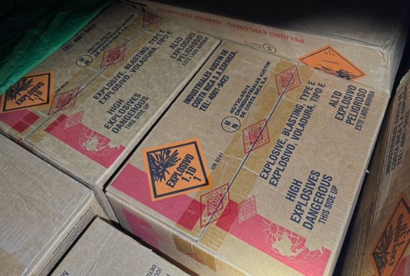 Exalcalde de Abangares quedó detenido por tener cajas con explosivos sin permisos en su vehículo
