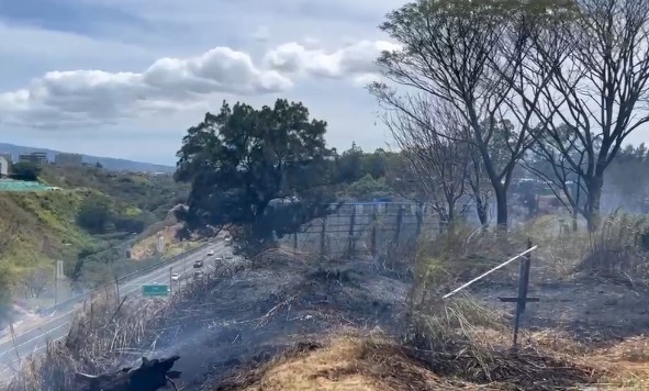 Incendio en vegetación obligó a evacuar a más de 1300 estudiantes del Conservatorio Castella y CTP de Ulloa