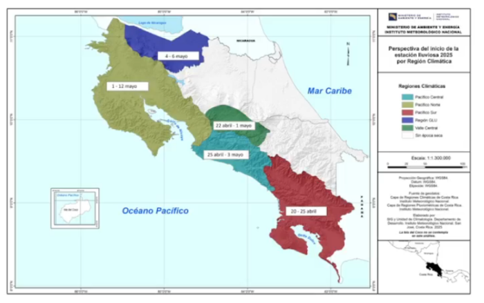 Estación lluviosa se adelantará de una a dos semanas en las diferentes regiones del país