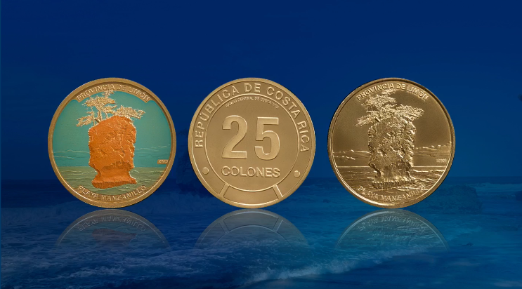 Banco Central presenta nuevas monedas de ¢25 que circularán a partir de abril