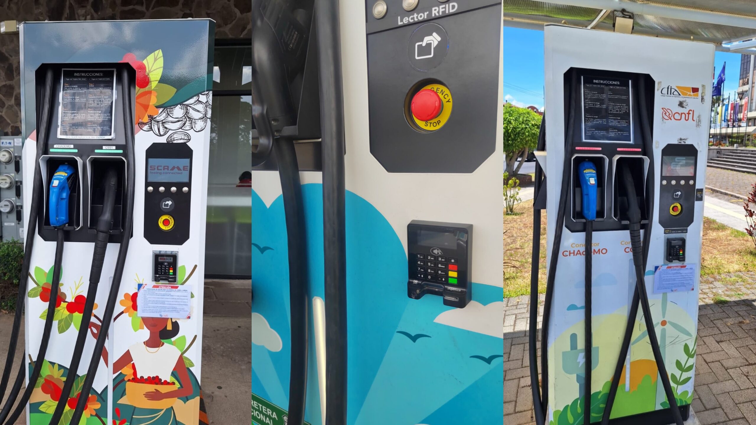 Recargas de vehículos eléctricos en estaciones de la CNFL podrán pagarse con tarjetas de crédito o débito