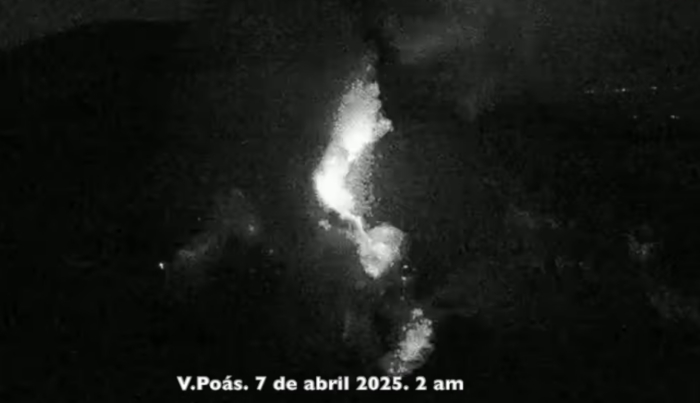 Volcán Poás registró erupción de más de 1000 metros sobre nivel de cráter: Aumentan sismicidad y sonidos