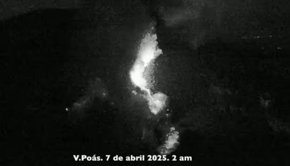 Volcán Poás registró erupción de más de 1000 metros sobre nivel de cráter: Aumentan sismicidad y sonidos