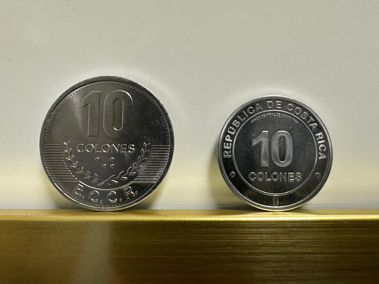 Nueva moneda de 10 colones circula desde este viernes en el país