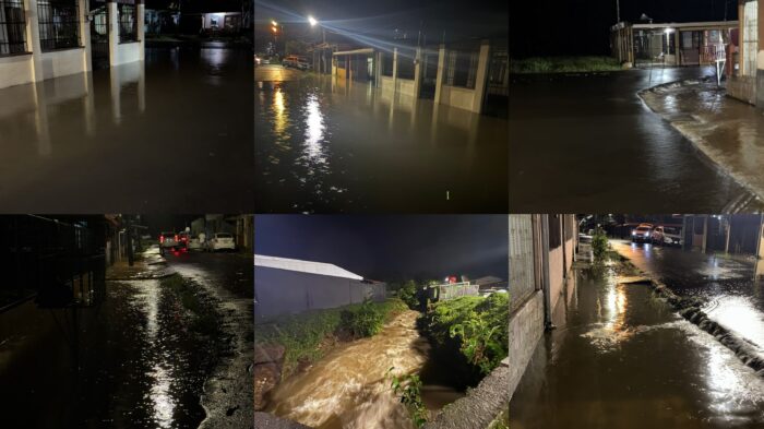 Intensos aguaceros causaron más de 100 incidentes con inundación de viviendas en Siquirres