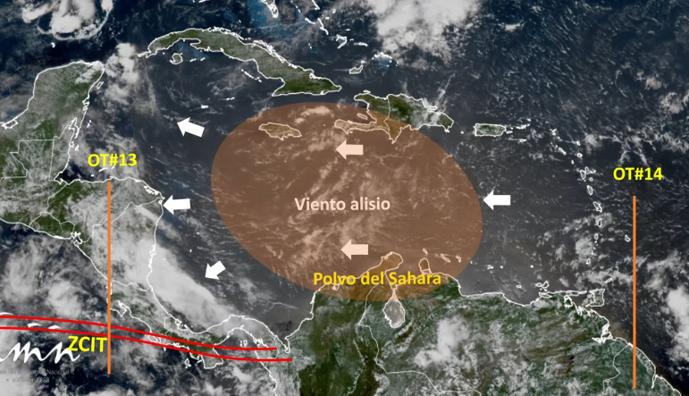 IMN mantiene tres ondas tropicales bajo vigilancia: La No. 14 se percibiría el fin de semana