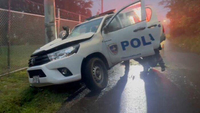 Oficial que chocó unidad policial en Santa Ana dio positivo en alcoholemia