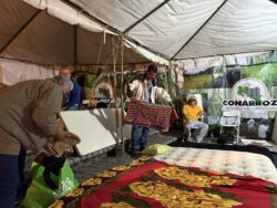 Arroceros mantienen campamento por varios días frente al Congreso para presionar por plan de FONARROZ