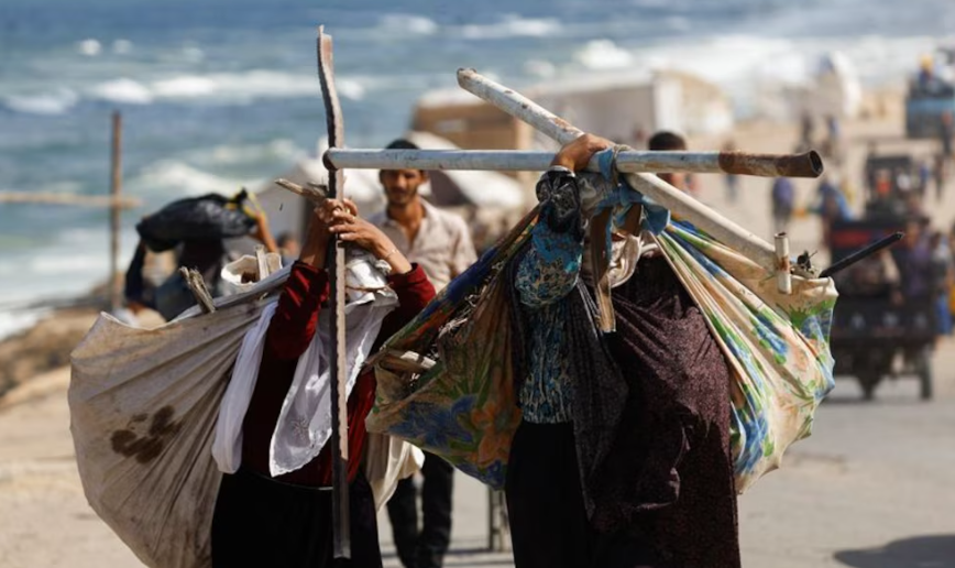 El Ejército de Israel informó que ya son más de 750.000 los palestinos desplazados en Gaza