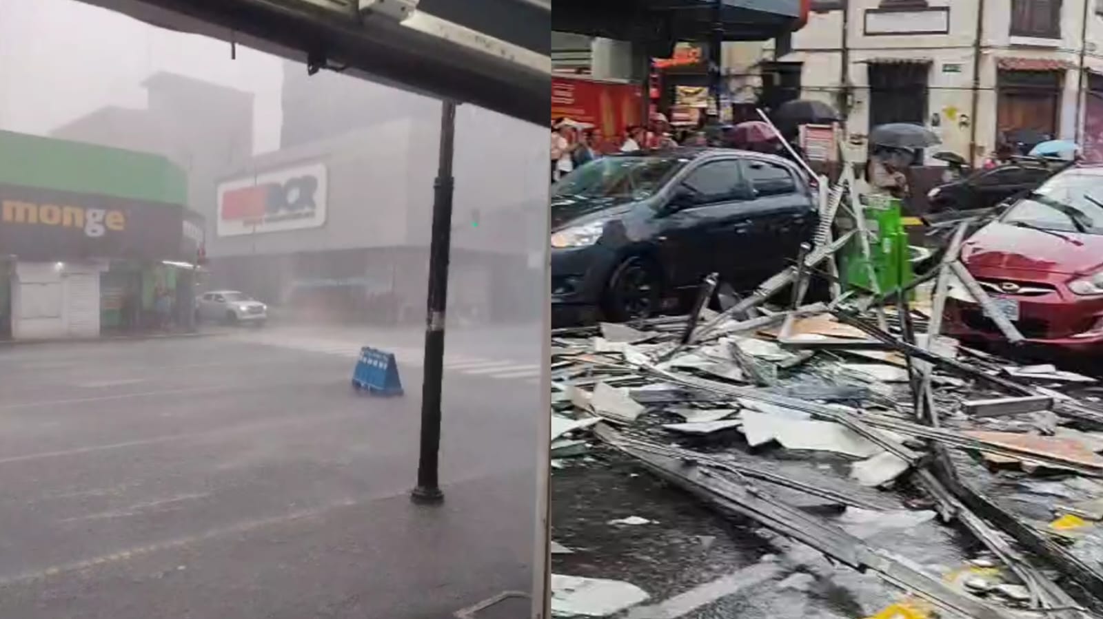 Tormenta eléctrica y torbellino causaron incidentes en San José en solo una hora