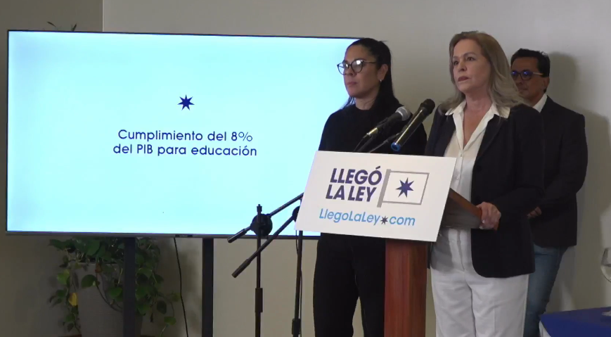 Ana Virginia Calzada promete garantizar el cumplimiento del 8% del PIB para educación