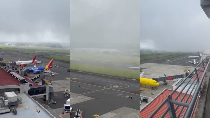 Condiciones del tiempo provocaron desvío de vuelos este martes en el Aeropuerto Juan Santamaría