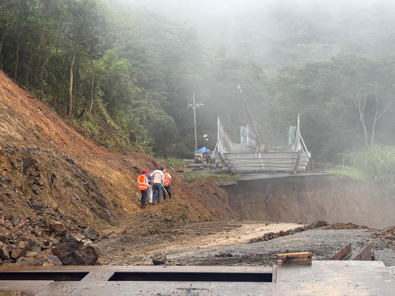 MOPT prevé habilitar el paso por puente modular en Cambronero dentro de 15 días