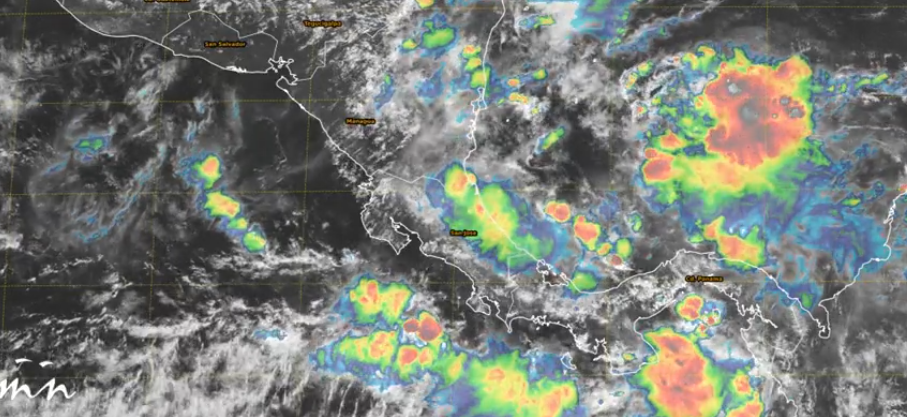 Dos ondas tropicales provocarán fuertes aguaceros esta semana en el Pacífico, Valle Central y Zona Norte
