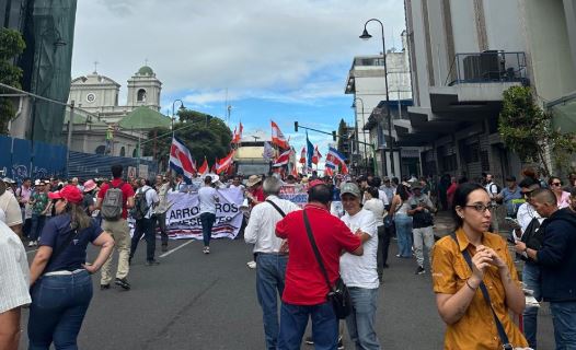 Seguridad confirma aprehensión de manifestante en marcha de agricultores hacia Casa Presidencial