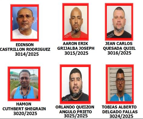 OIJ pide ayuda a ciudadanos para ubicar a 12 imputados en caso de “Cartel del Caribe Sur”